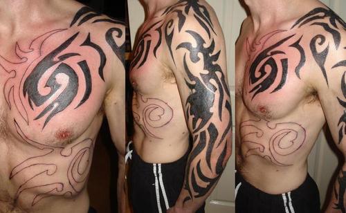 Tribal tattoos have their special style and many women love them because 
