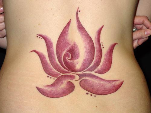 lilly flower tattoos. flower tattoo on side