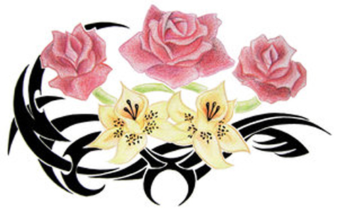 Flower Flash Tattoo – Tattoo Design – Free Tattoo Design