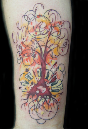 Body Art Tattoos. The color pigment, which is an indelible liquid,