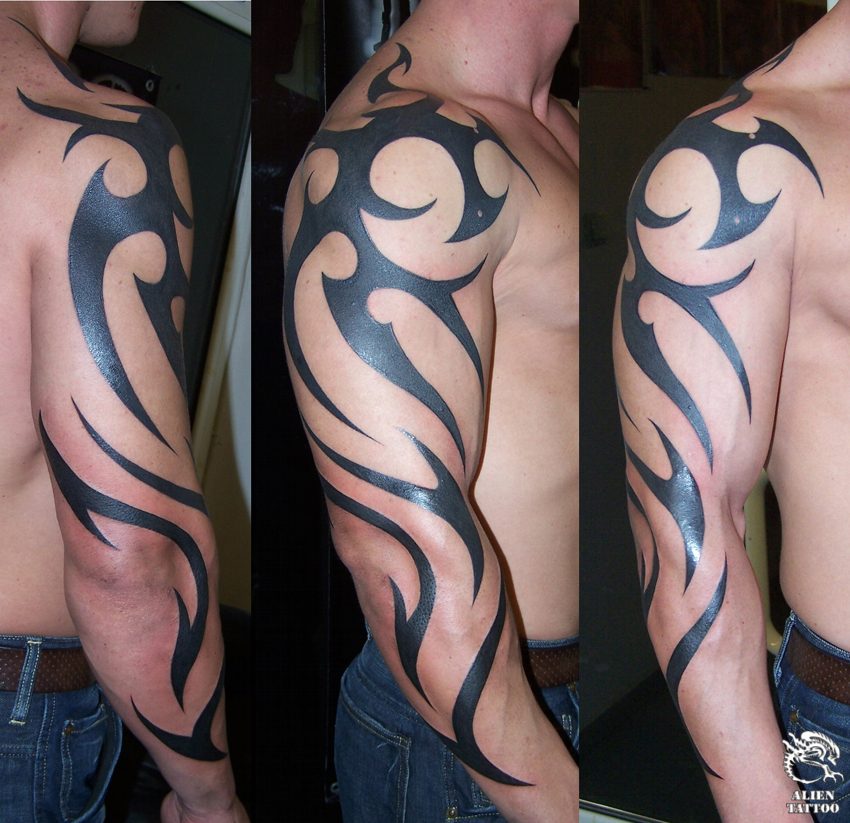 awesome tattoo tribal arm designs