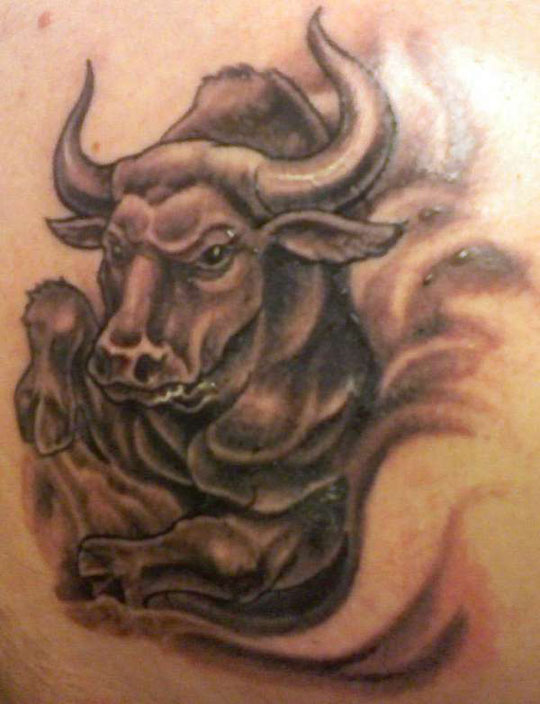  various meanings to many cultures around the world, making bull tattoo 