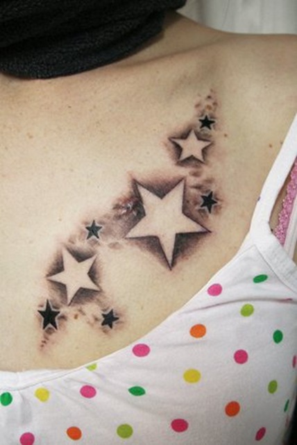 Tribal and star tattoo on lower back. Tribal and star tattoo on lower back.