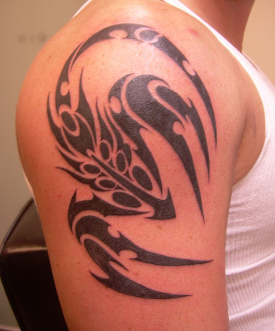 feminine scorpion tattoo.