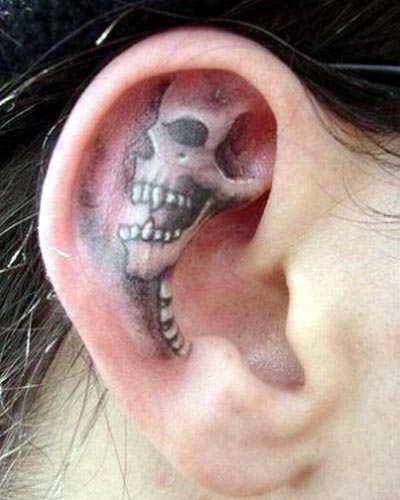 evil skull tattoos