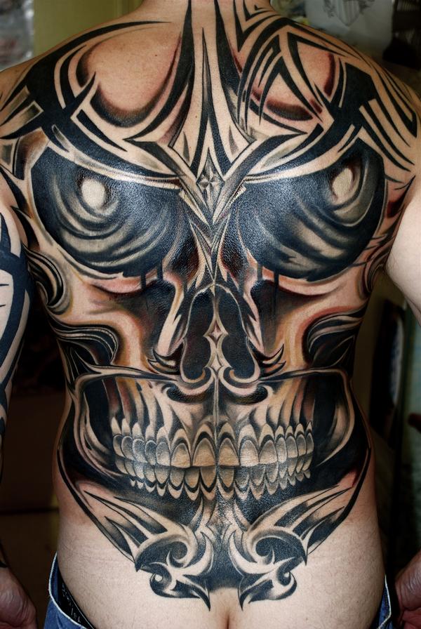 tribal body tattoos. Body Skull Tattoos