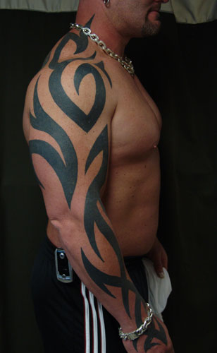 Tribal sleeve tattoos are very popular choices for tattoos 